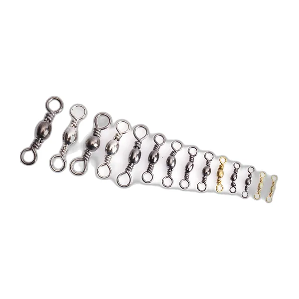 Pile of stainless steel fishing swivels