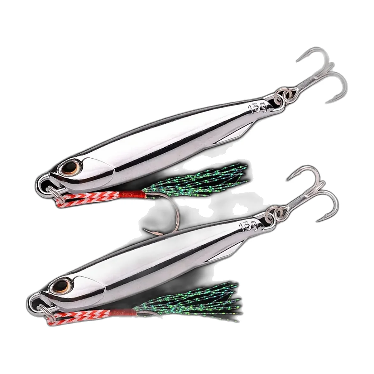 Silberne Metall-Jigs 15 g, 5er-Set (2)
