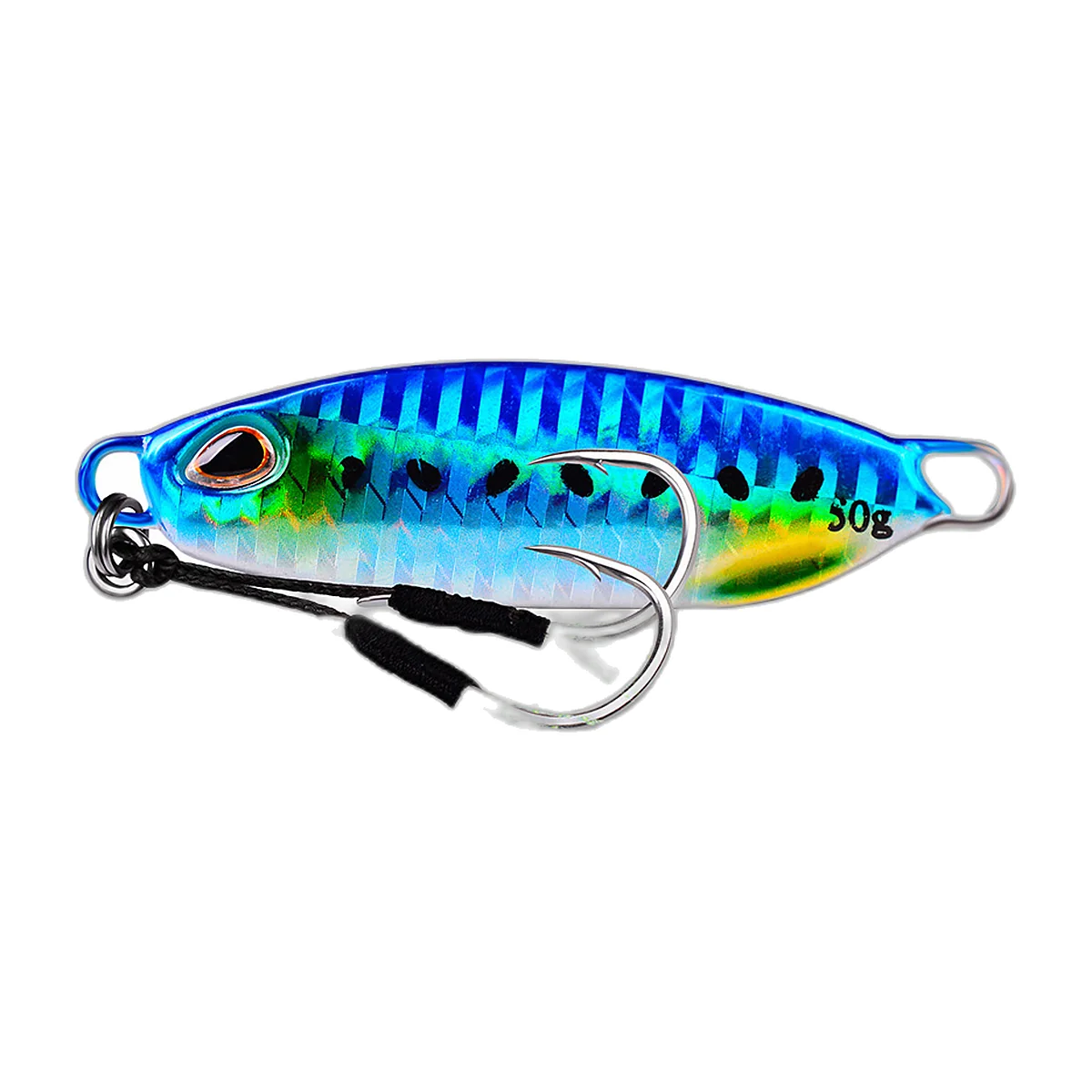 Flat Metal Jigs with Assist Hooks, Pack of 3 (2)