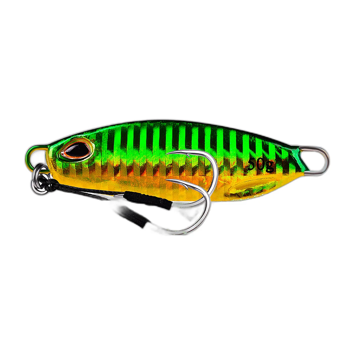 Flat Metal Jigs with Assist Hooks, Pack of 3 (4)