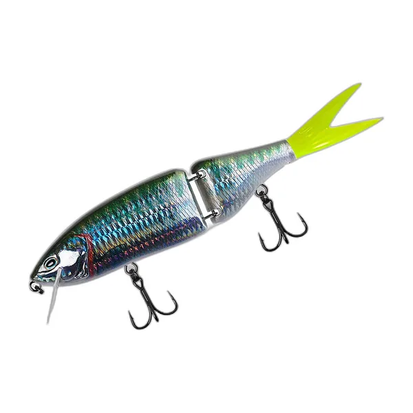 Jointed 22 cm fish-shaped lure, side view