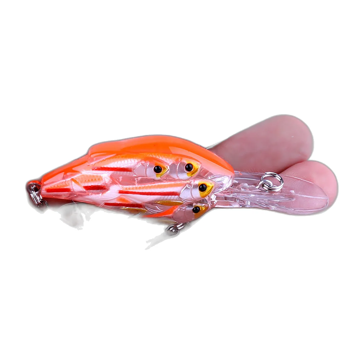 Schwimmende Köder mit Federhaken 7,5 cm, 9er-Set (2)