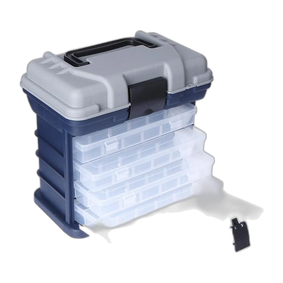 Angelkoffer mit Sitzfunktion und 4 Boxen (2)