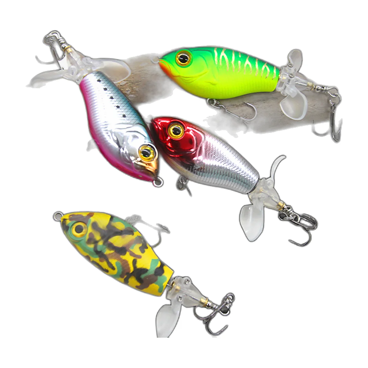 Floating Spinning-Tail Lures, Pack of 4 (5)