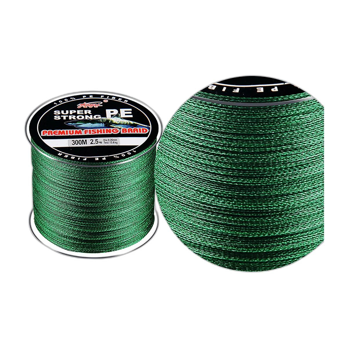 4-Strand PE Braid, Army Green, 300 m (2)