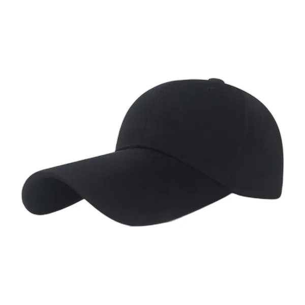 Cappellino da pesca nero in cotone con visiera lunga