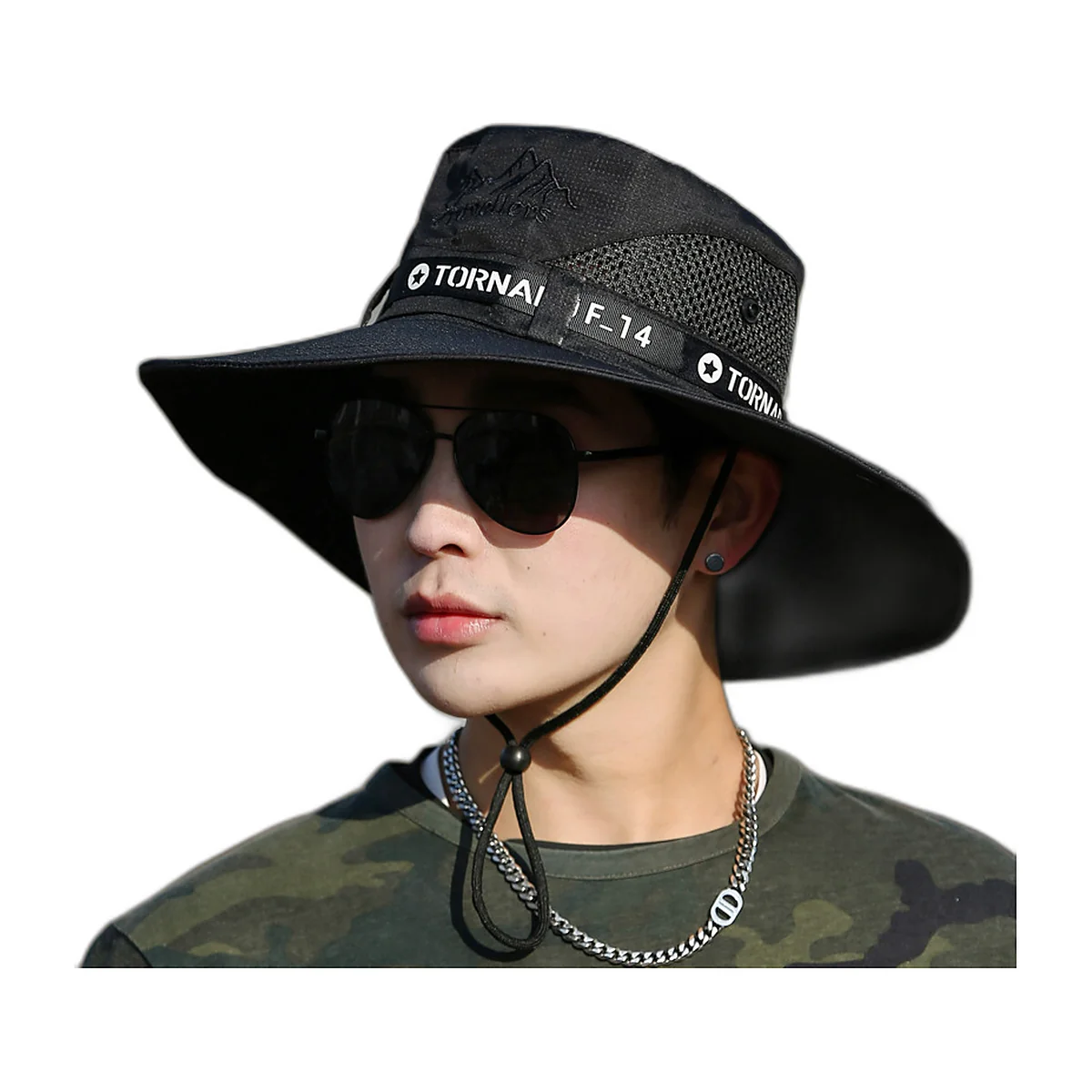 Cappelli da pesca a tesa larga, set da 2 (3)