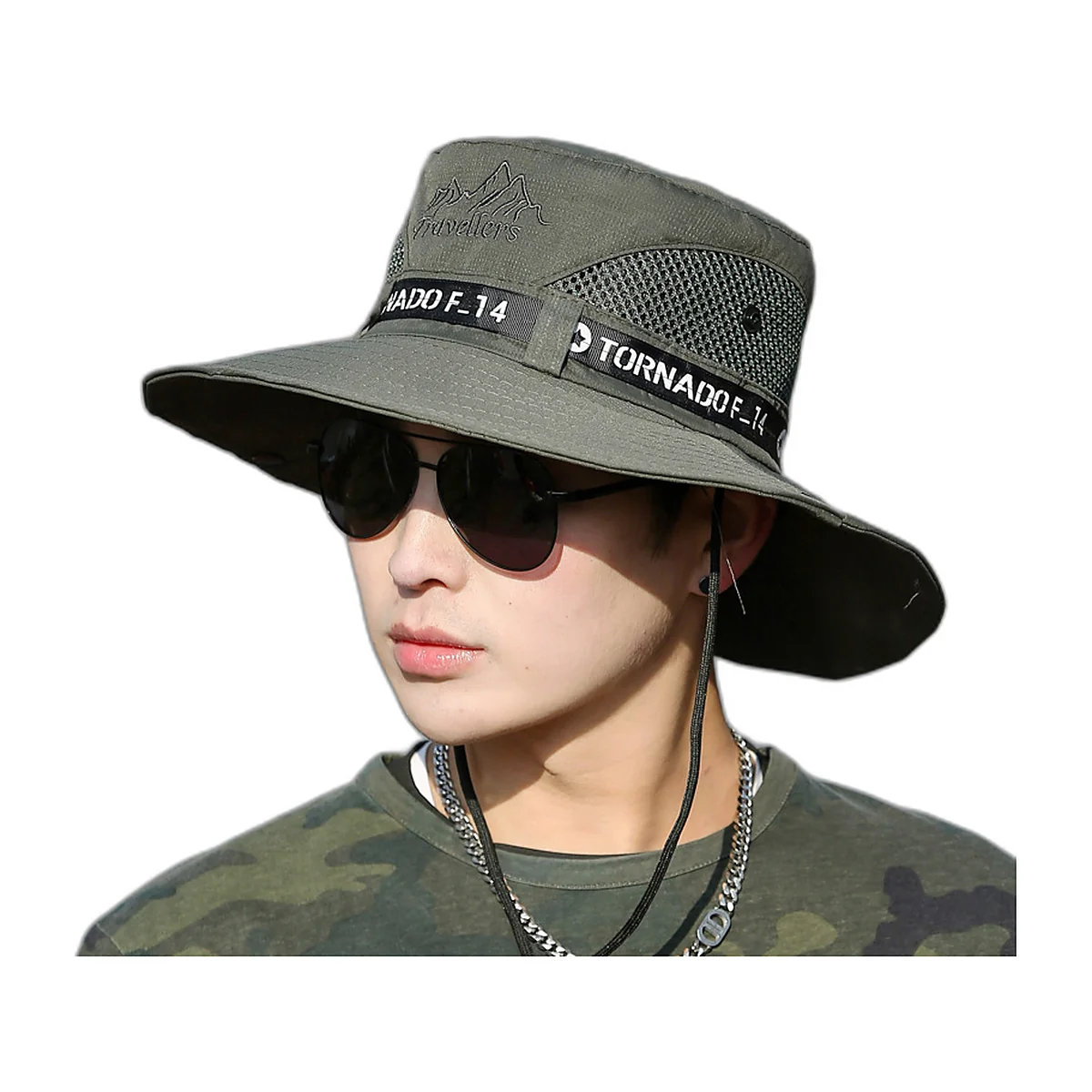 Cappelli da pesca a tesa larga, set da 2 (4)