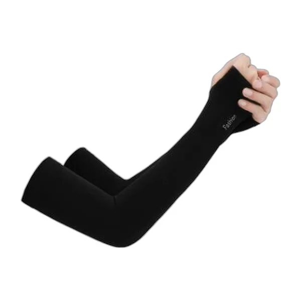 Paio di manicotti lunghi in nylon nero