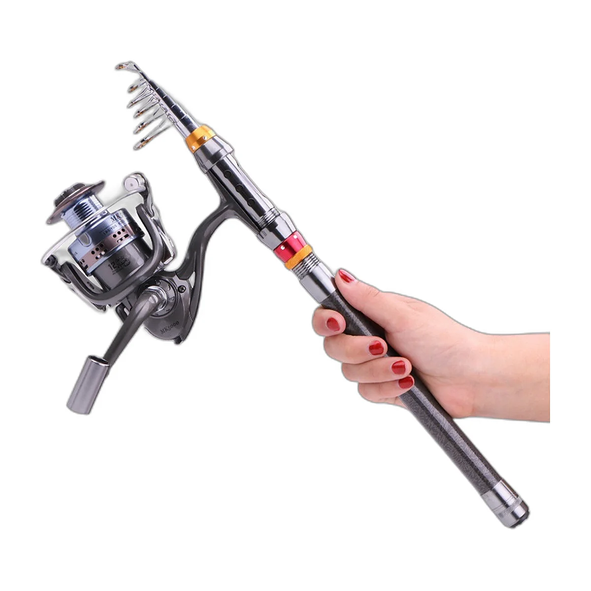 Teleskop-Reiseset: Carbonrute 2,40 m + Rolle 3000 (2)
